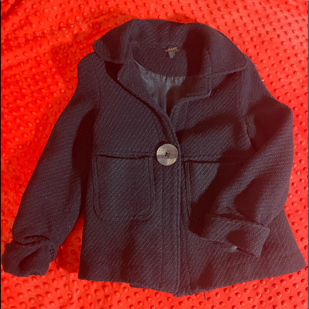 Kova and T Black Short Peacoat